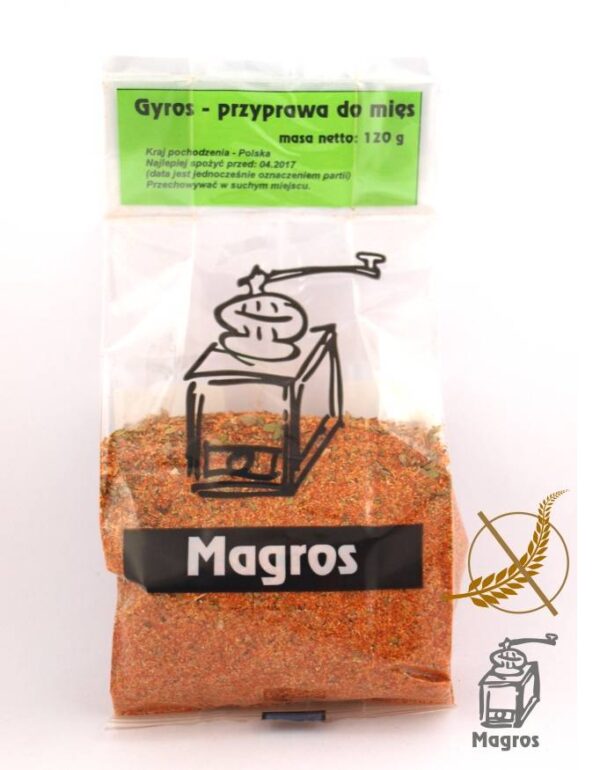 Przyprawa GYROS Bezglutenowa 120g MAGROS Produkty bezglutenowe